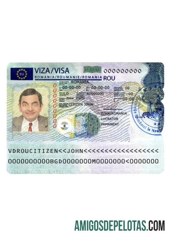 Visto Schengen para Romênia modelo